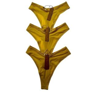 SKIMS Jelly Sheer Dipped Thong | Topaz Sz. XXS | 3x Bundle